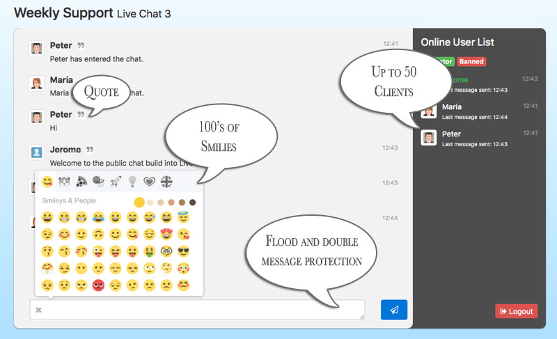 Live Chat 3 - Public Group Chat