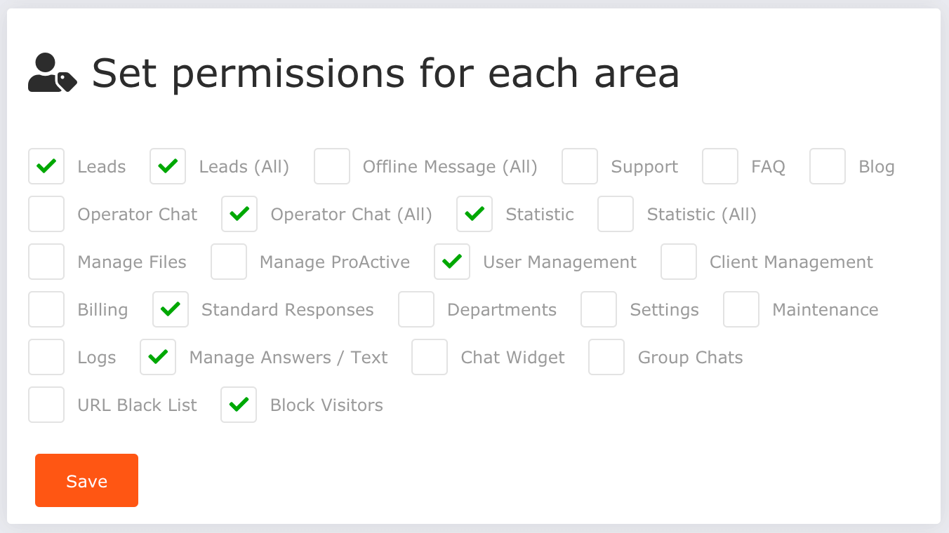 HelpDesk 3 permission levels