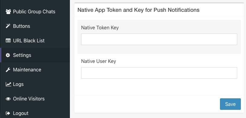 push notifications native key and token